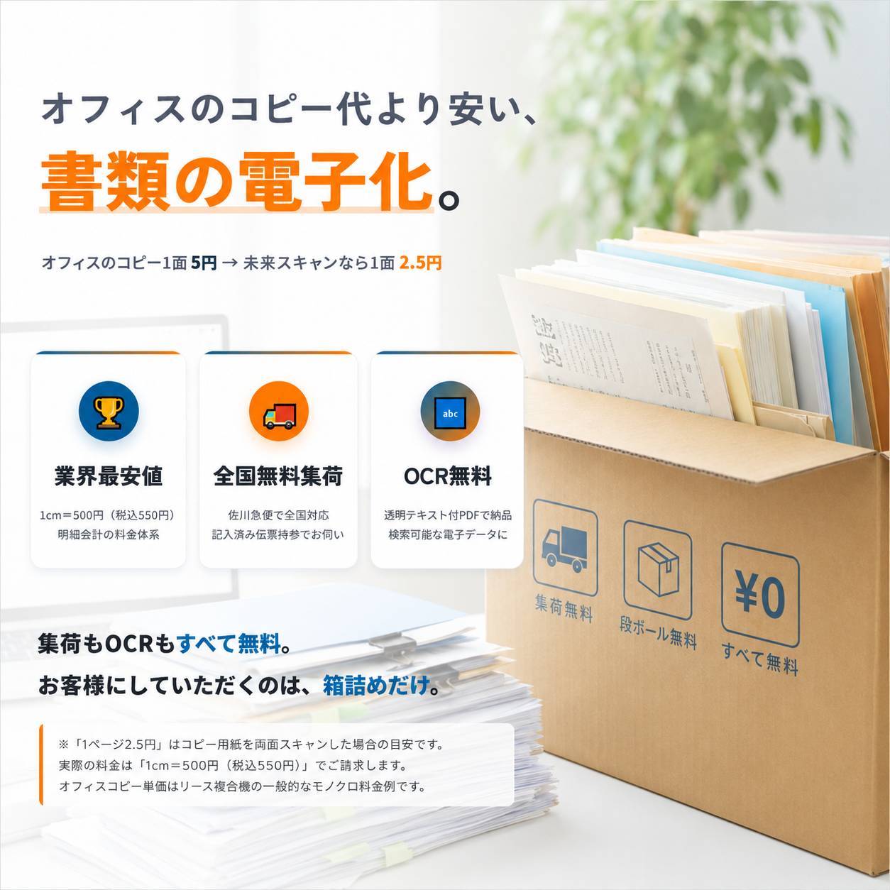書類の電子化サービス 未来スキャン