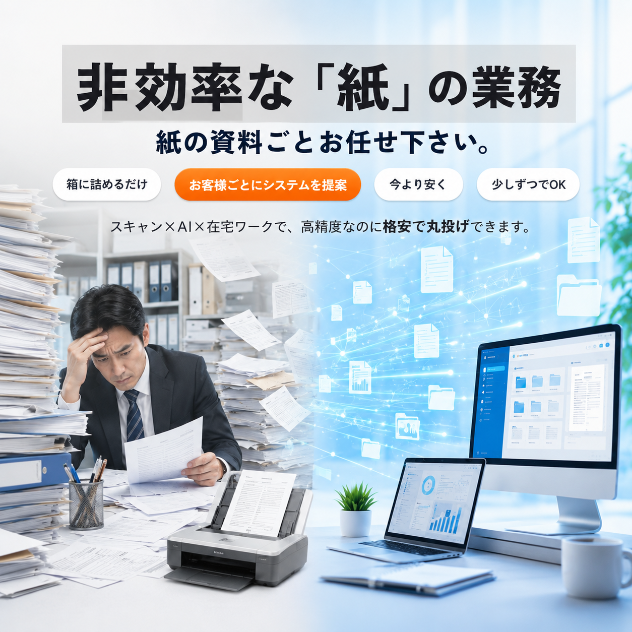 紙の業務代行サービス 未来ワークス